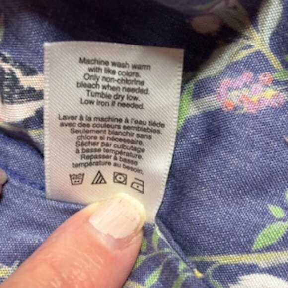 Coldwater Creek 18W Purple No Iron 3/4 length sleeve blouse - Picture 4 of 5